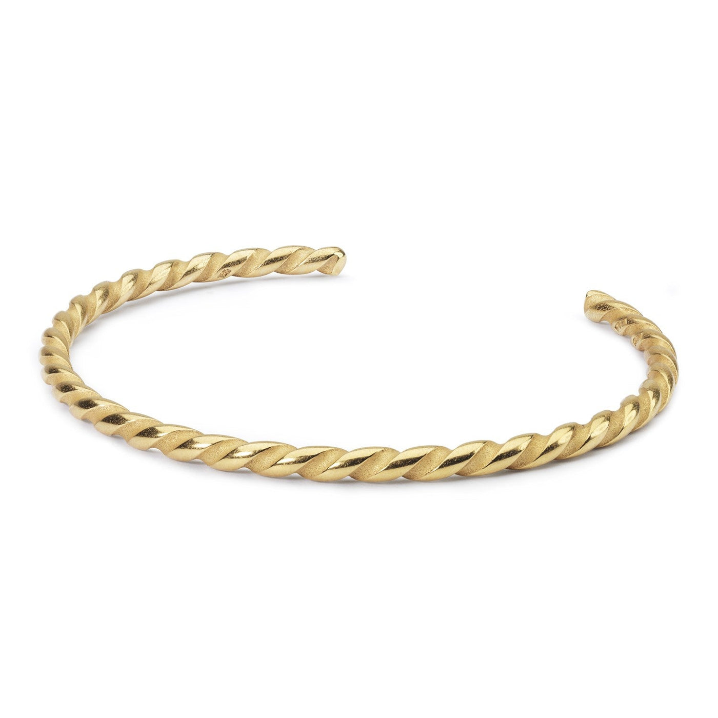 Bangle Torcida de Ouro com Quartzo Morango